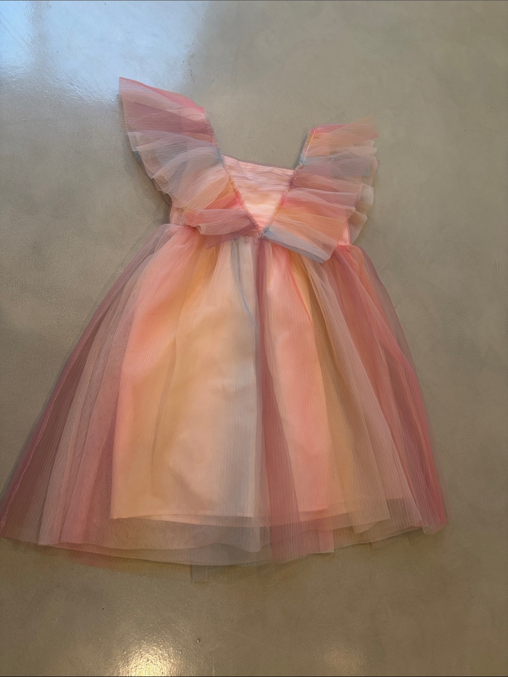 H&M Pastel Pink Multi-Color Tulle Party Dress